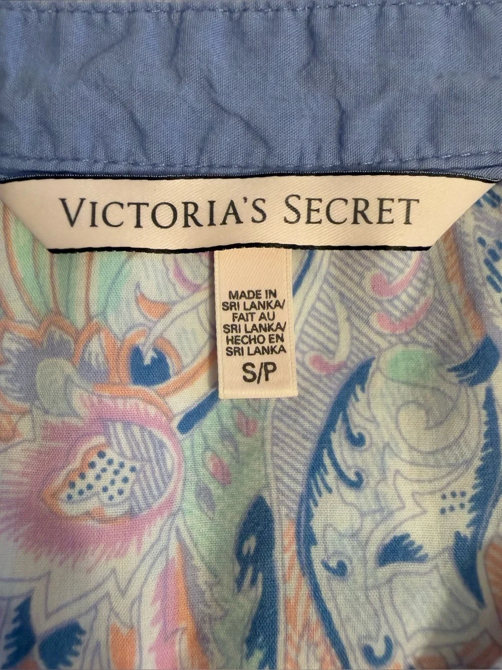 Victoria's Secret VS Mayfair Pastel Paisley Y2K Women's Pajama Set Size Small